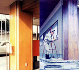 打ち放しコンクリート面　木材天然色誘発塗装工法の開発